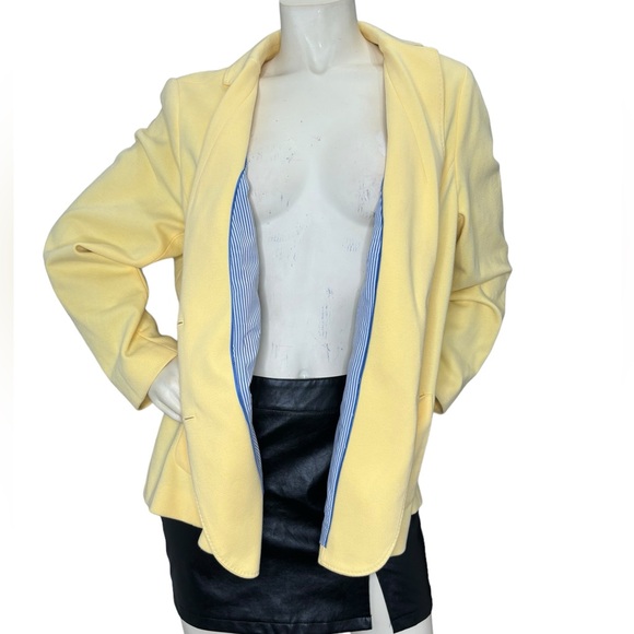 TALBOTS “Aberdeen” Canary Yellow Preppy Button Down Casual Soorts Blazer Jacket - Picture 7 of 16